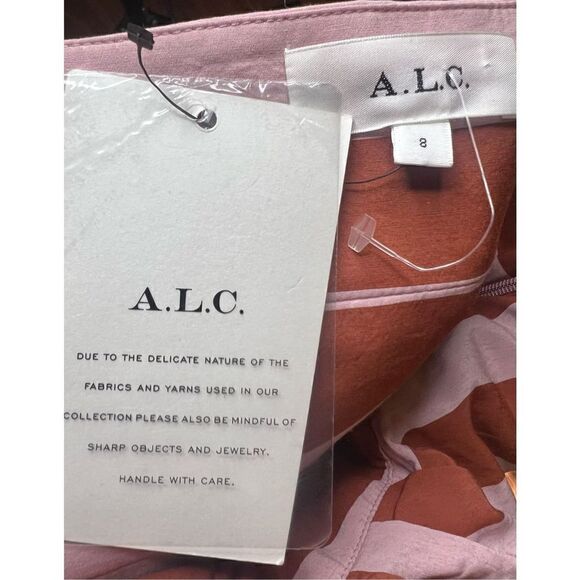 ALC Laurel Maxi Dress in Rust & Lavender Stripe NWT Size 8 - Picture 9 of 10